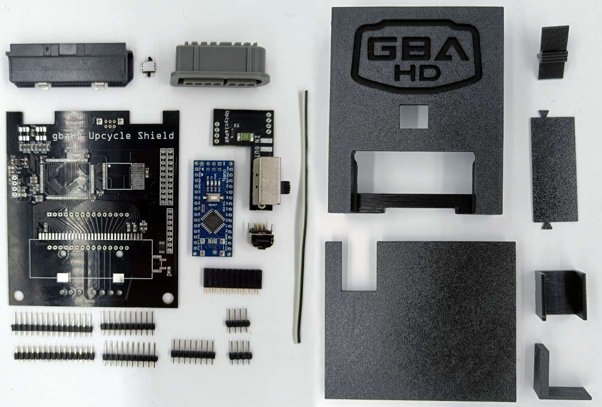 GBAHD Upcycle Shield DIY Kit Mods Gameboy Advance Nintendo