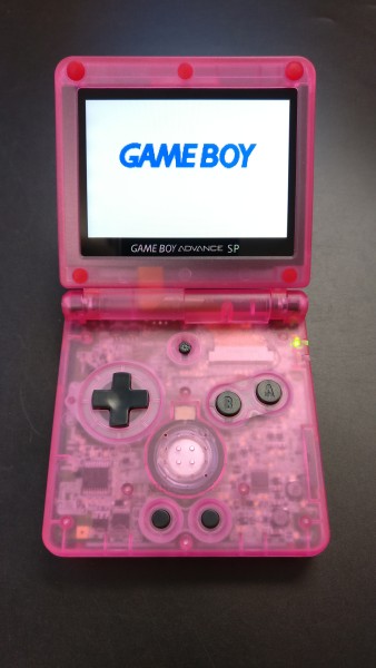 Game Boy Advance SP Backlight Pink-Transparent